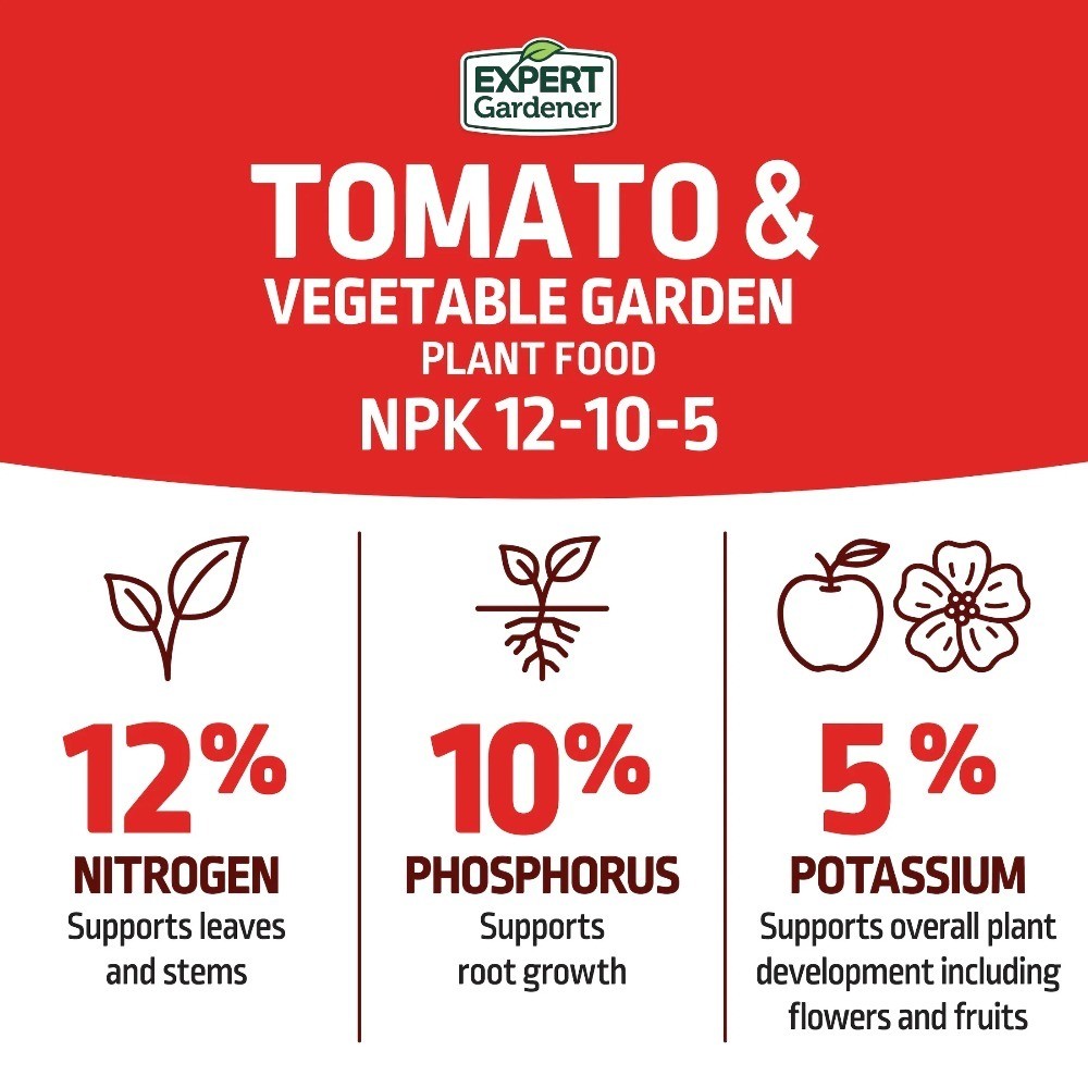 Tomato and Vegetable Garden Plant Food Fertilizer 12-10-5 NPK Plant Nutrient 8