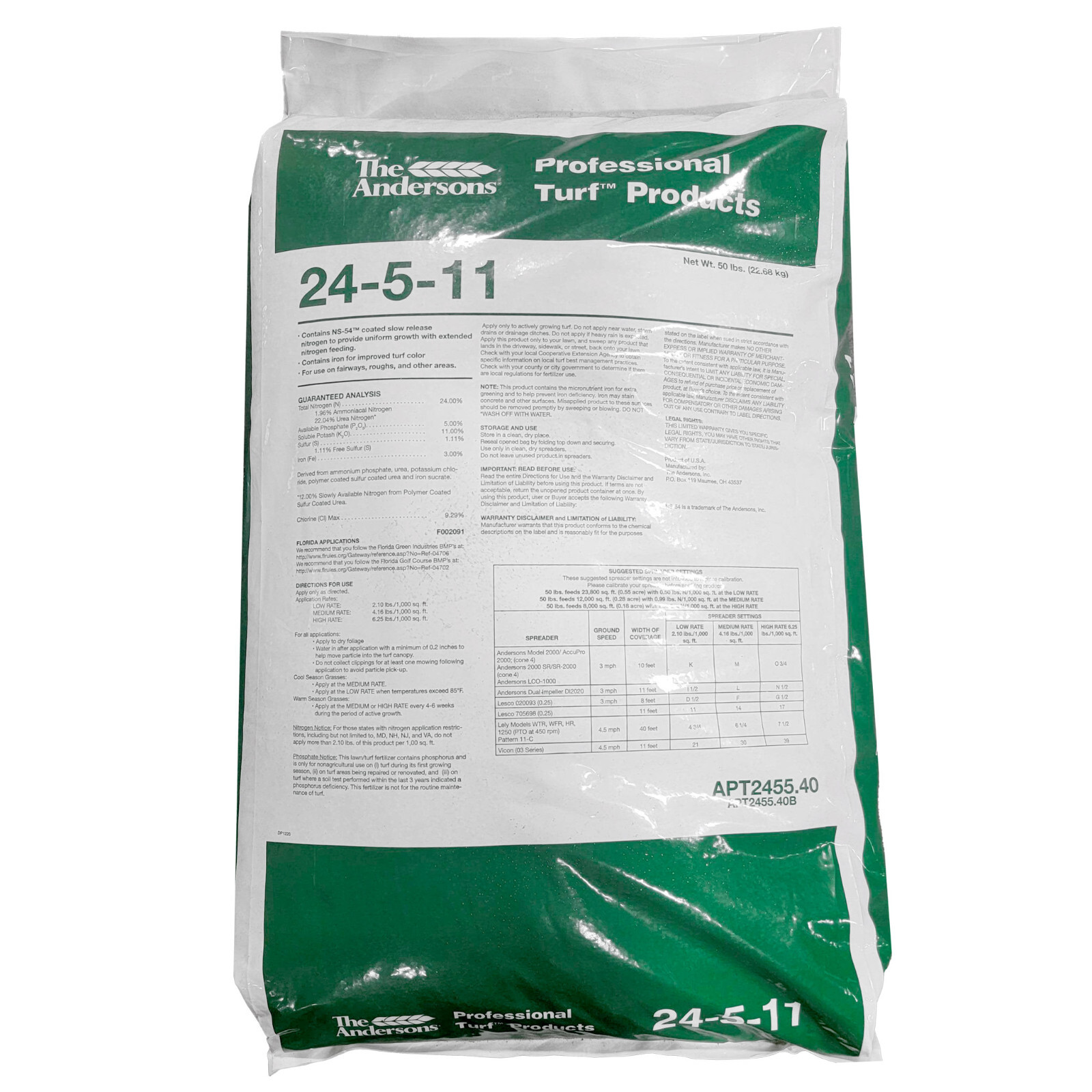 The Anderson’s 24-5-11 Fertilizing Granules ( 50 lb ) For Turf Fairways Roughs
