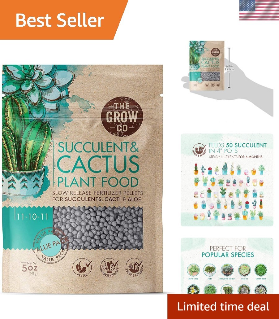 Versatile 5oz Cactus & Succulent Fertilizer – Enhances Root Development & Growth