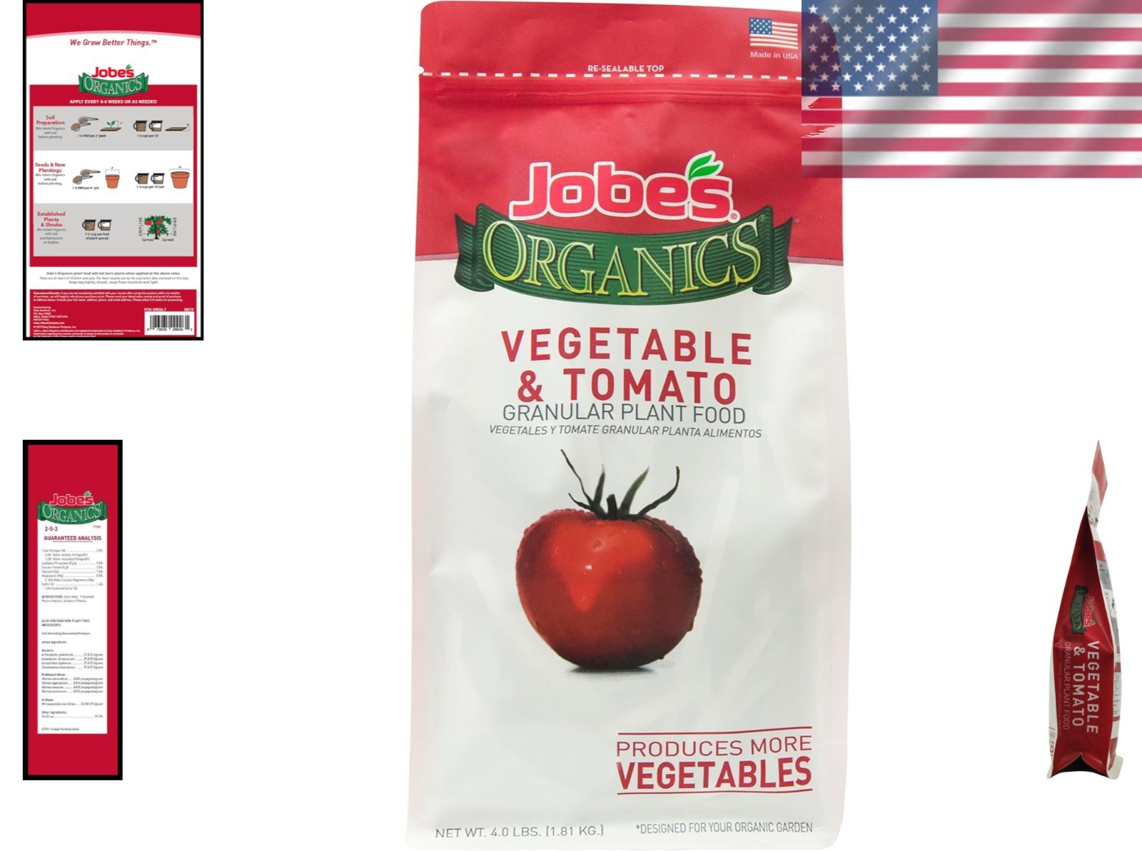 4 lb Jobe’s Organics Fertilizer: Safe and Effective for Vegetables & Tomatoes