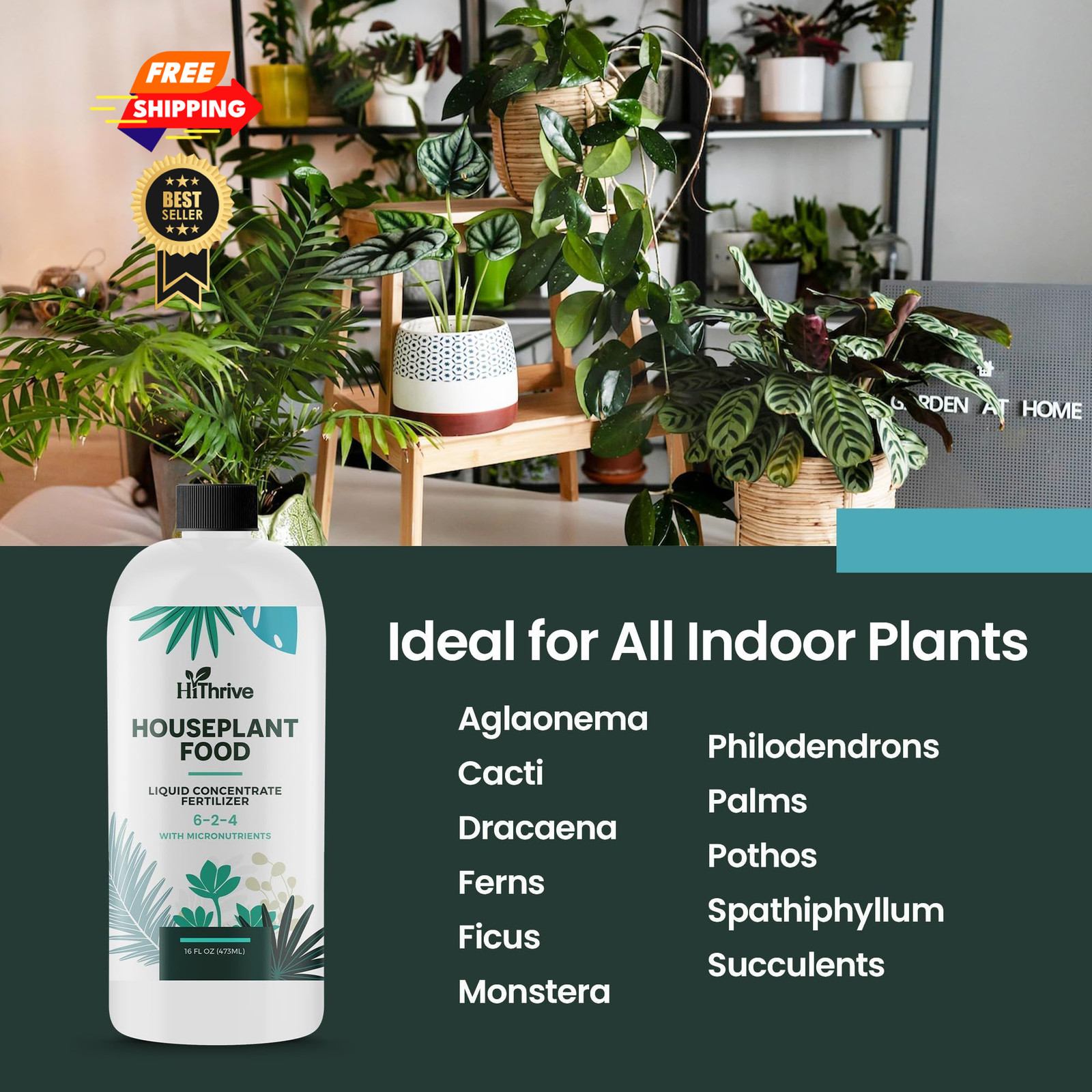16oz Houseplant Fertilizer, All Purpose Indoor Plant Food – 16 oz (1 Pint)