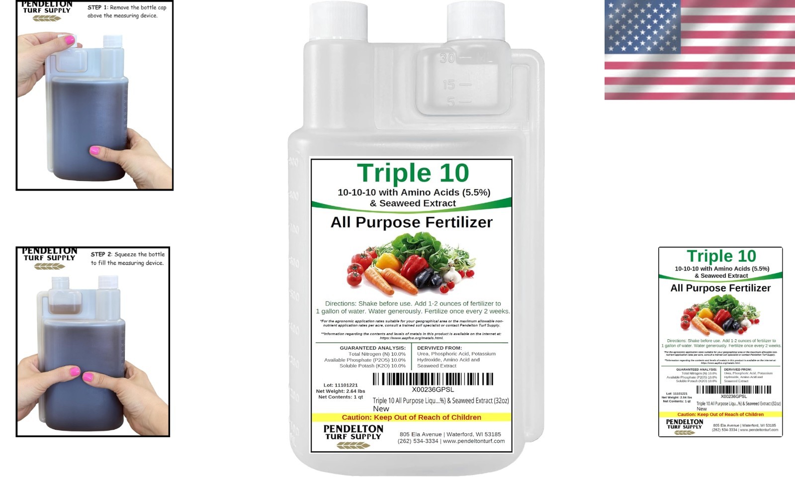 32oz Triple 10 All-Purpose Fertilizer for Vibrant Plant Growth, Indoor & Outdoor