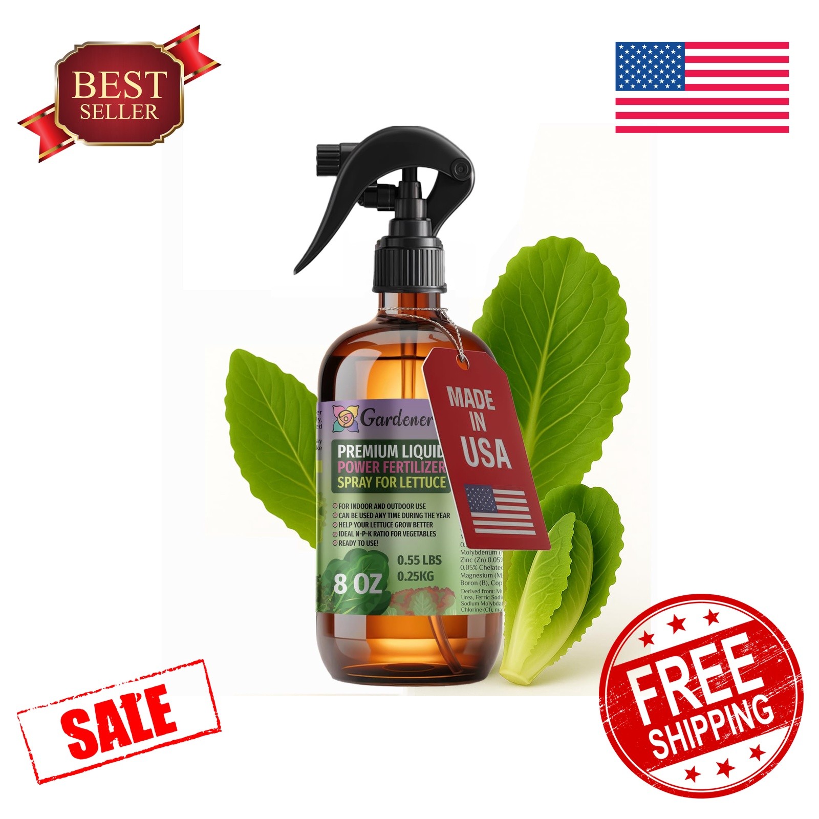 Gardenera Lettuce Fertilizer Spray 8 oz