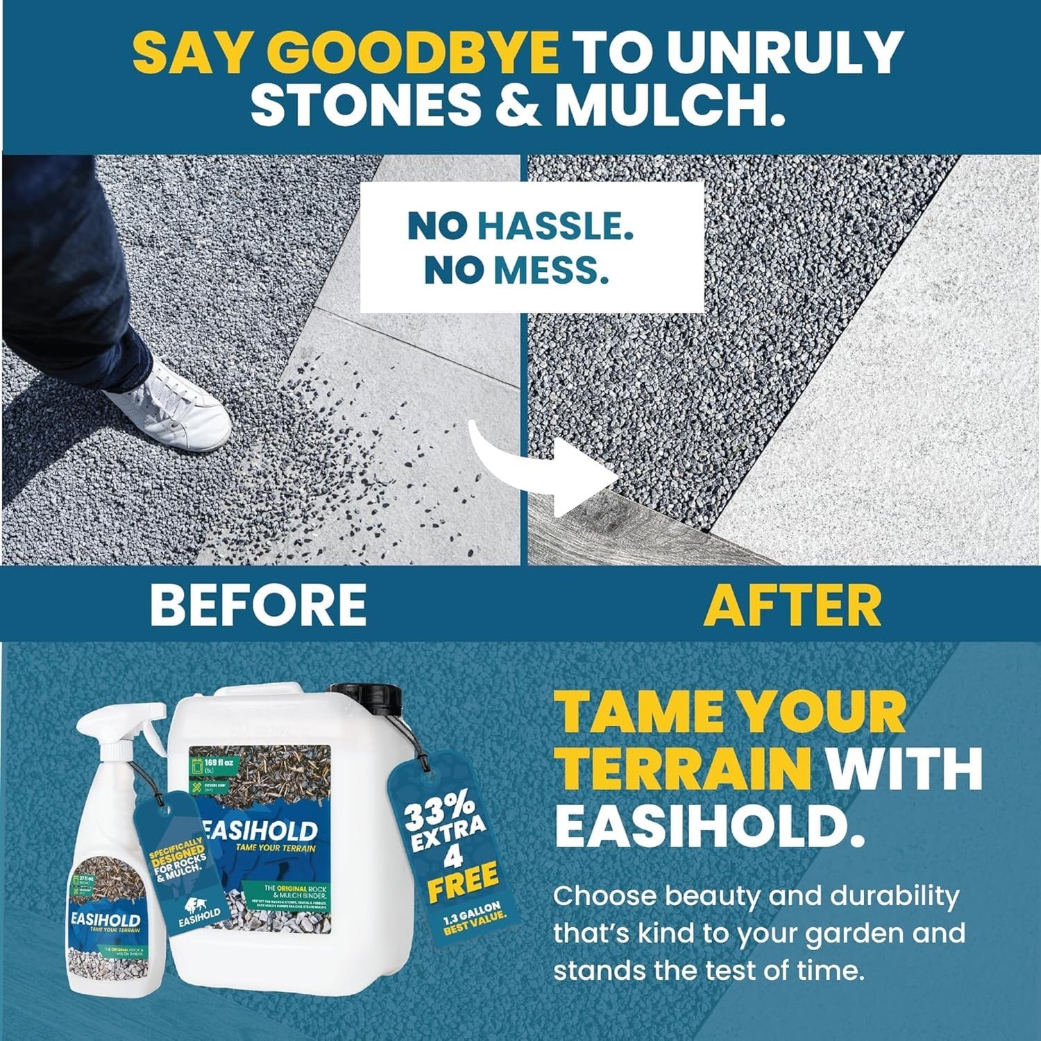 Easihold VUBA HandySpray – 27oz Mulch Glue for Landscaping and Stabilizing Mu…