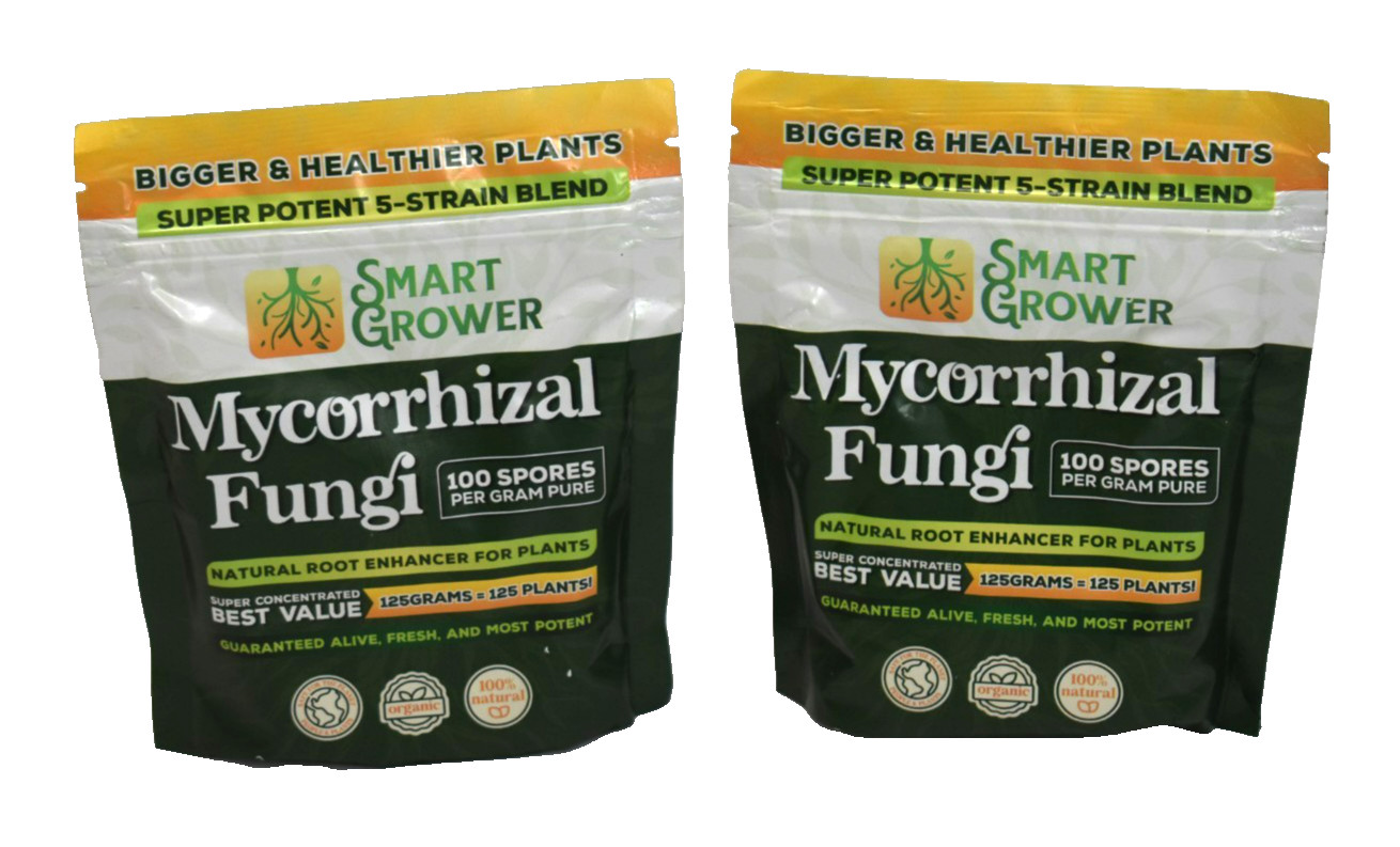 Mycorrhizal Fungi Organic Root Enhancer for Plants Super Potent 100 Spore 2 Pack