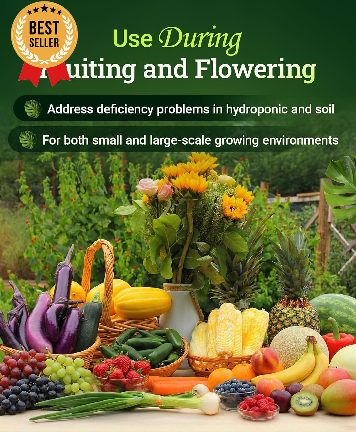 Cal Mag Plant Supplement 1-0-0 Calcium Magnesium Fertilizer Organic Gardening