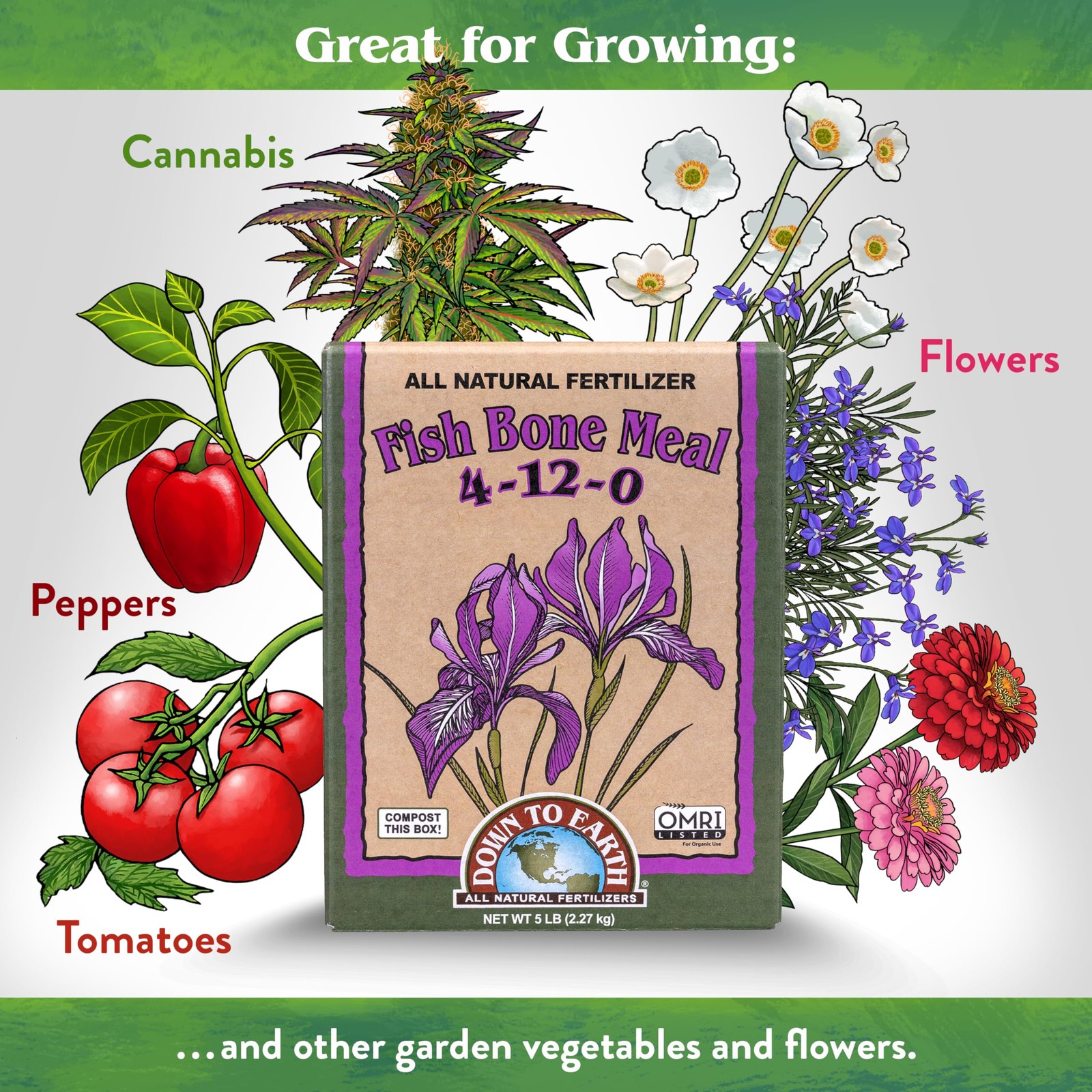 Organic Fish Bone Meal – High Phosphorus Plant Food for Buds, Bulbs, Blooms, …