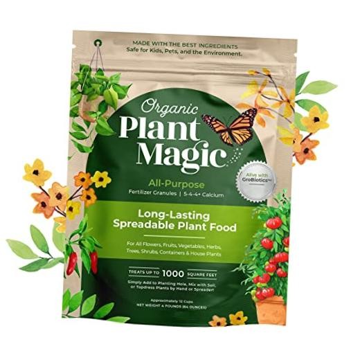 – Truly Organic Slow Release Granular Fertilizer : Long-Lasting One 4 lb Bag