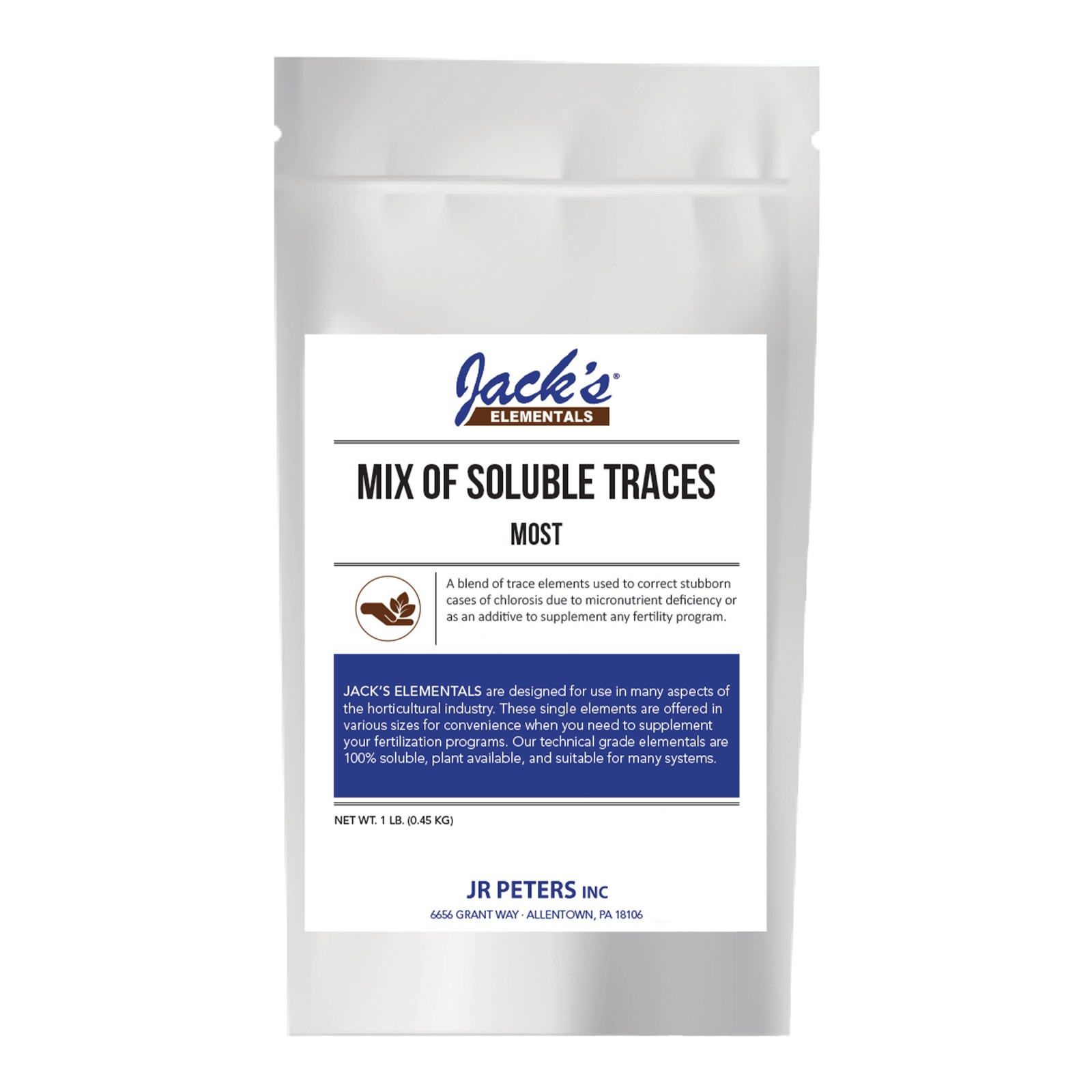 Jack’s Elementals Mix of Soluble Traces MOST Water-Soluble Fertilizer, 1lb