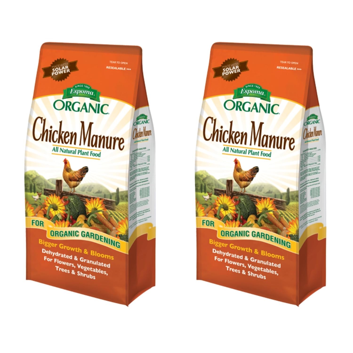 Organic Chicken Manure 25 lb. Bag. All Natural & Organic Fertilizer for All