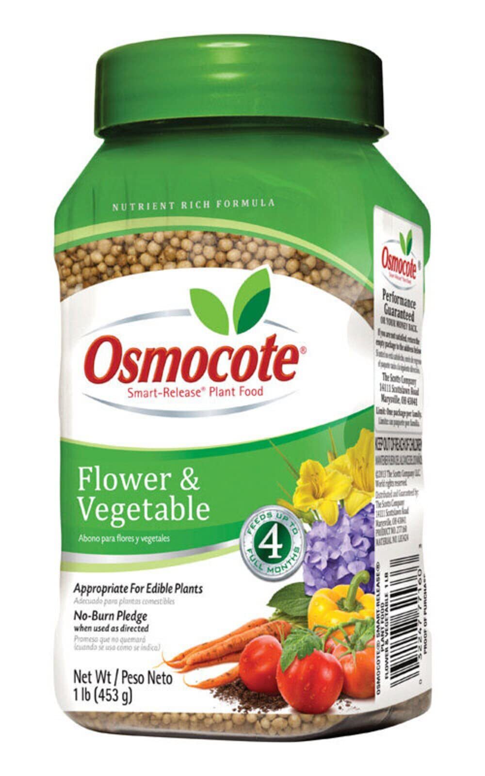 3 PACK Osmocote Flower & Vegetable Smart-Release Plant Food 14-14-14 1 lb U8C