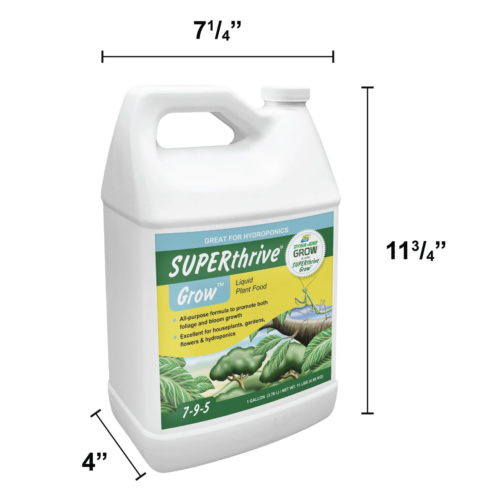 719005 Gro-100 Grow 7-9-5, 1-Gallon Plant Food, 1 Gallon, 1 Gal