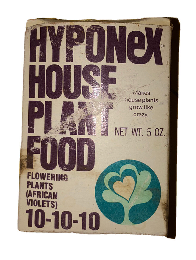 Hyponex House Plant Food 5 oz. 10-10-10 1970’s Full Vintage