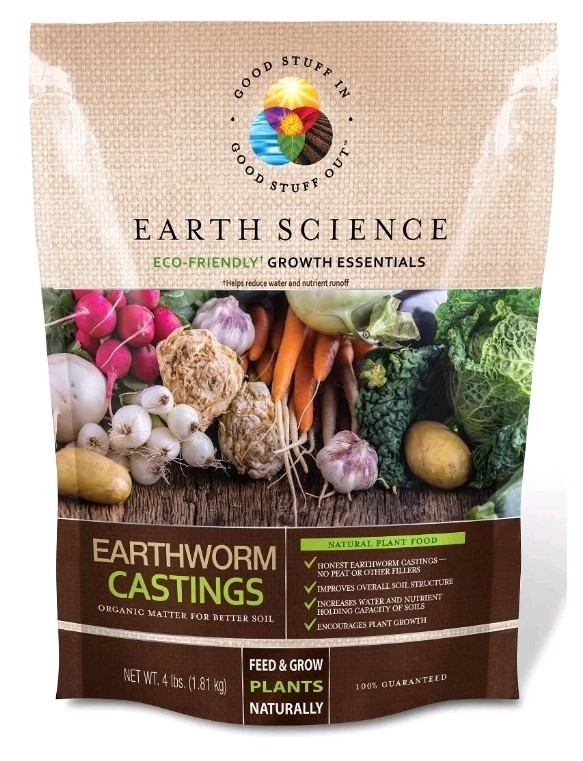 Earth Science Growth Essentials Organic Earthworm Castings 4 lb