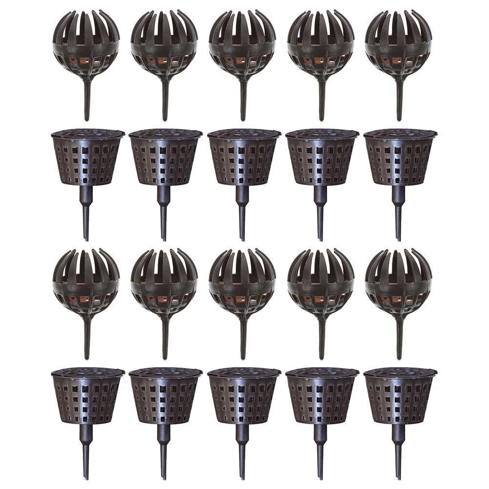 20Pcs Reusable Plastic Fertilizer Basket for Gardening Storage Coffee Brown