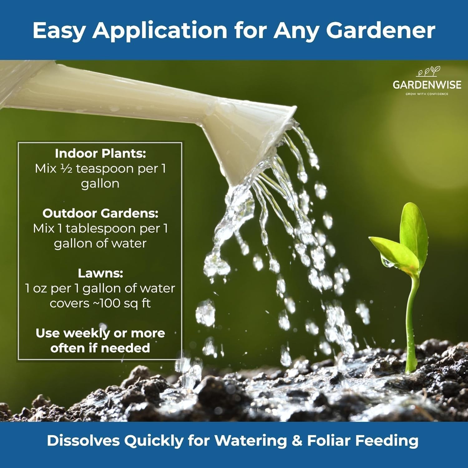 20-20-20 Water-Soluble Fertilizer – Plant Food for Lush Growth, 8 oz