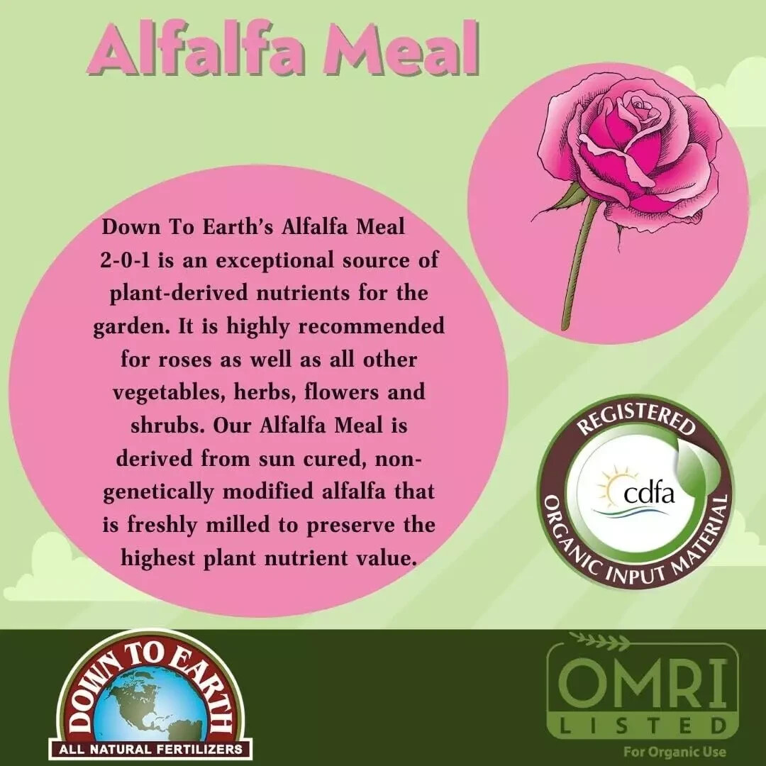 Down To Earth All Natural Fertilizers Organic Alfalfa Meal Mix 2-0-1, 4 lb
