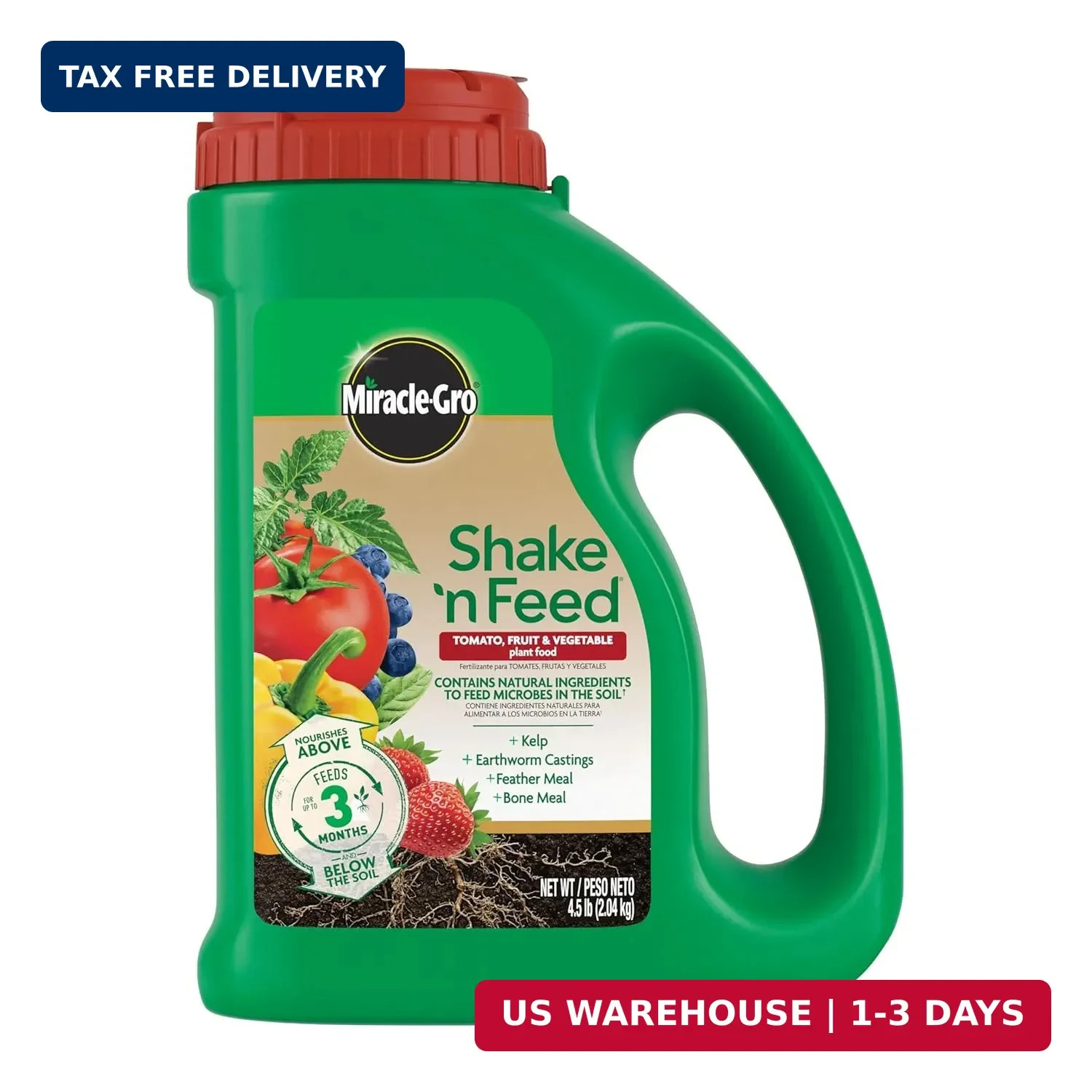 Miracle-Gro Shake ‘N Feed Tomato, Fruit and Vegetable Plant Food – Fertilizer fo