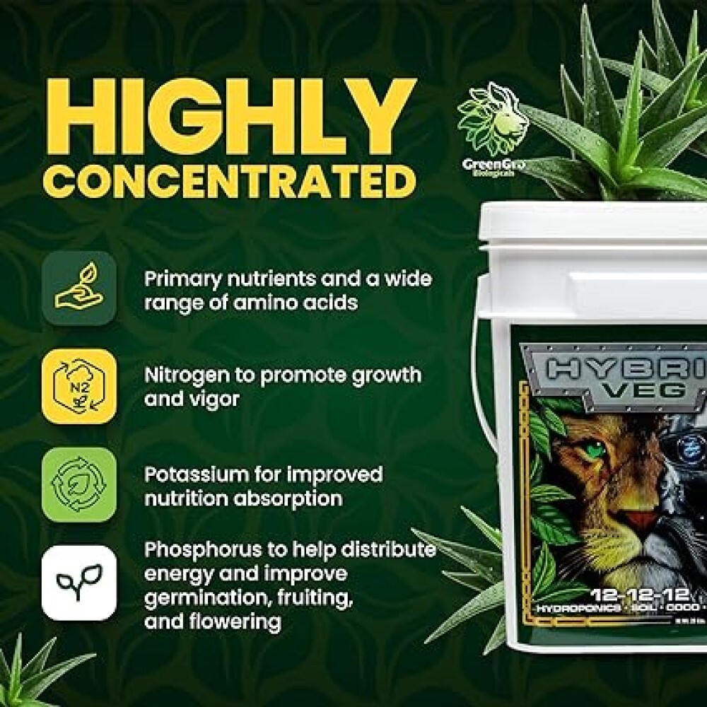 Hybrid Veg 12-12-12 6 lbs All Purpose Fertilizer by GreenGro Biologicals