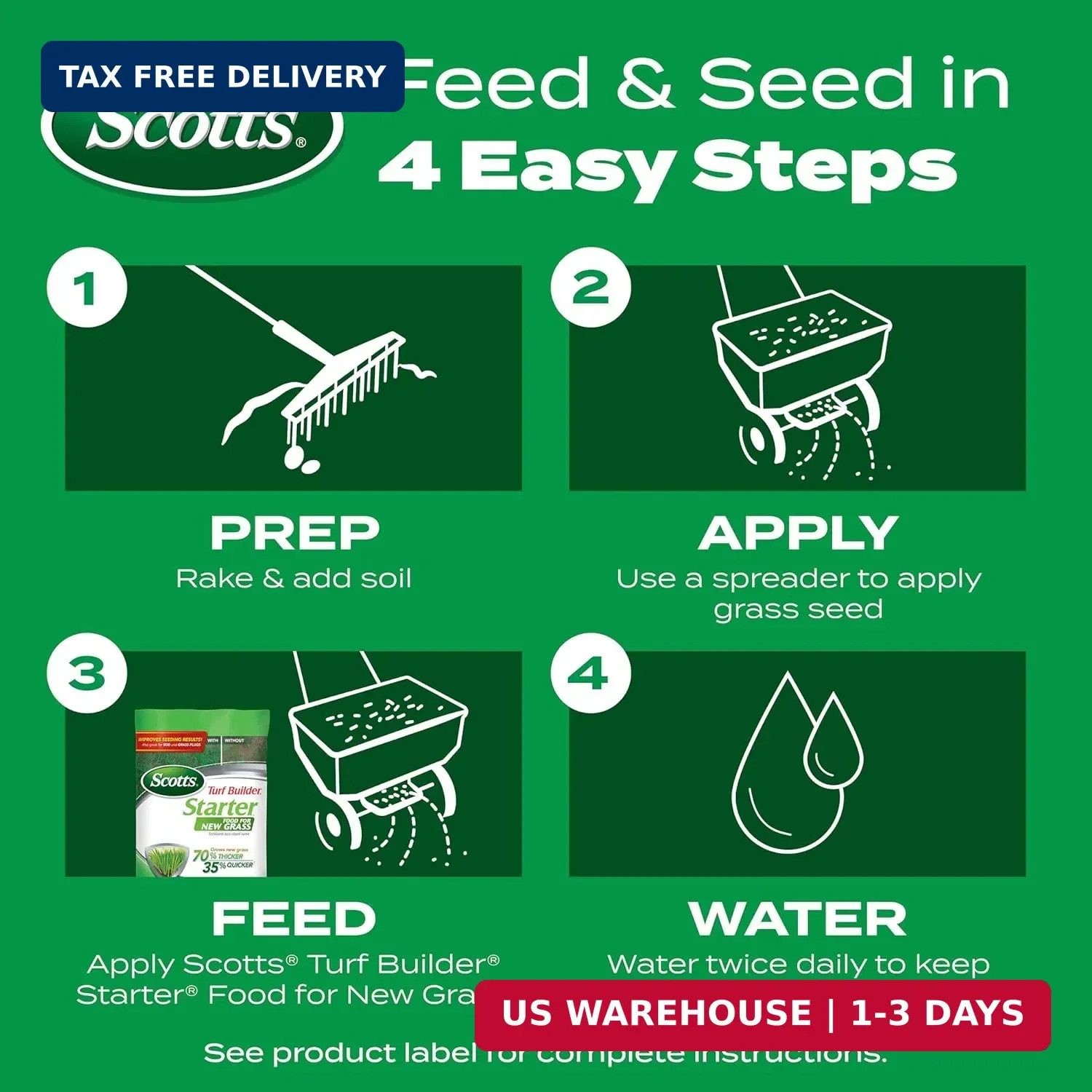 Scotts Turf Builder Starter Food for New Grass 15 lb Lawn Fertilizer for Newly