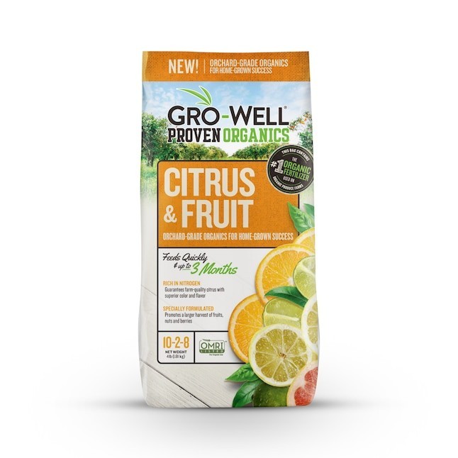 GRO-WELL Proven Organics 4-lb 10-2-8 Organic Citrus and Avocado Plant Food Tree