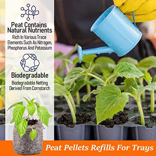 50 PCS 30mm Peat Pellets Starter Compressed Pods for Planting Flower Vegetable