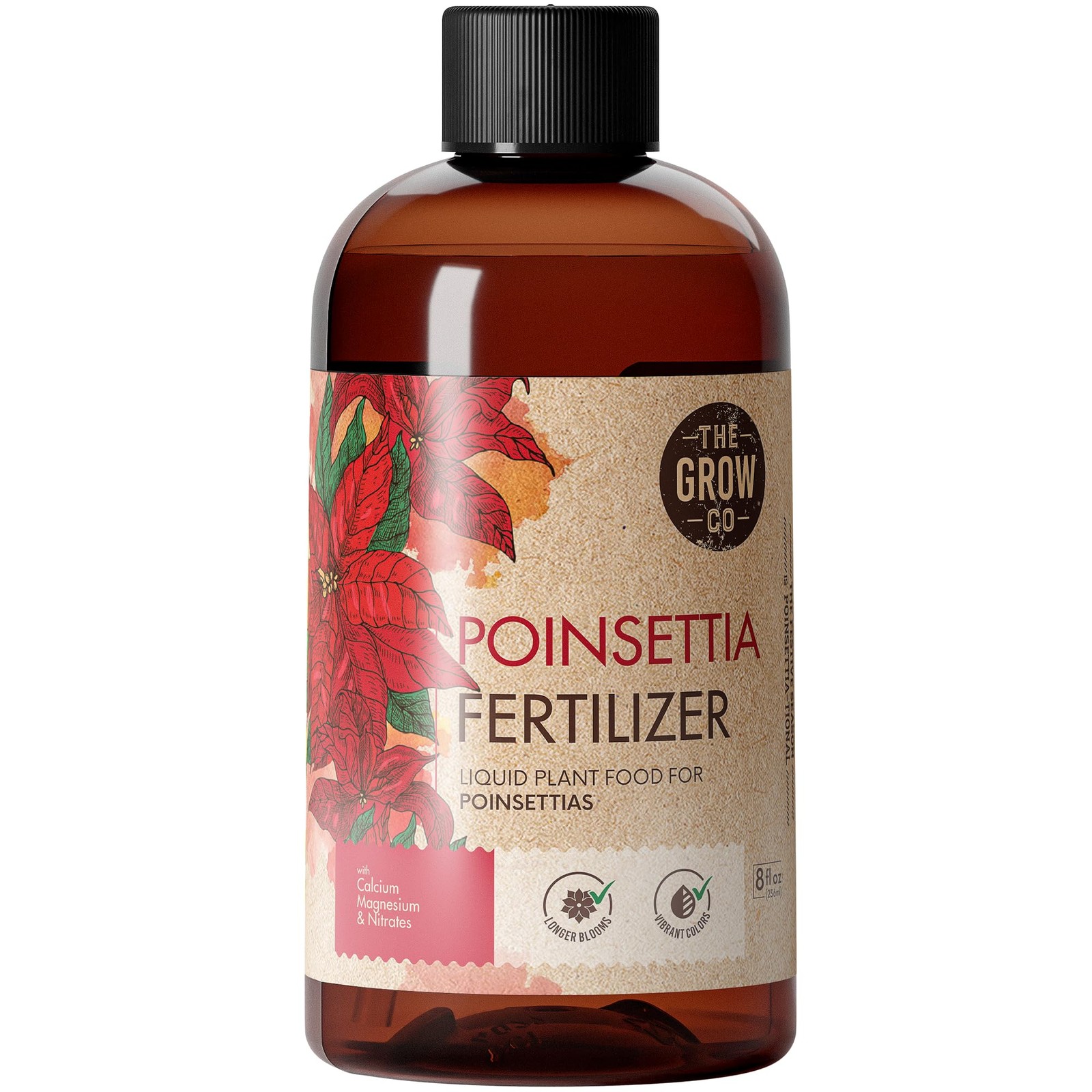 8oz Poinsettia Fertilizer – Easy to Use Poinsettia Plant Food – Keeps Your Chris