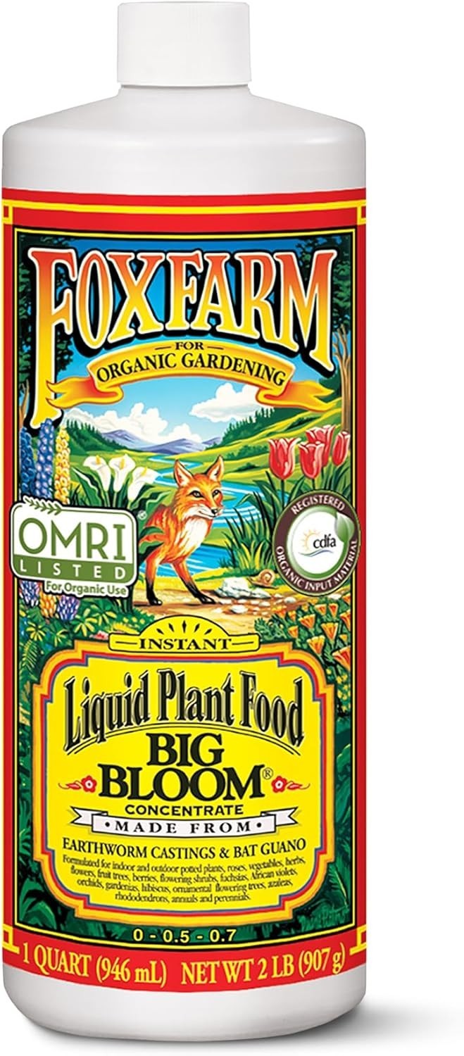 Fox Farm Big Bloom Liquid Fertilizer – Organic Plant Food for All Growth Stag…