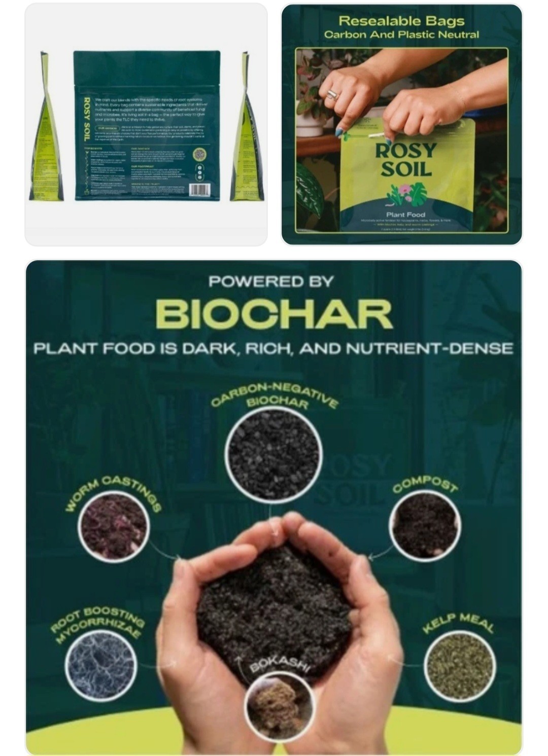 Rosy Soil Plant Food All-Purpose Organic Nutrient-Rich Fertilizer – 2qt [G2]