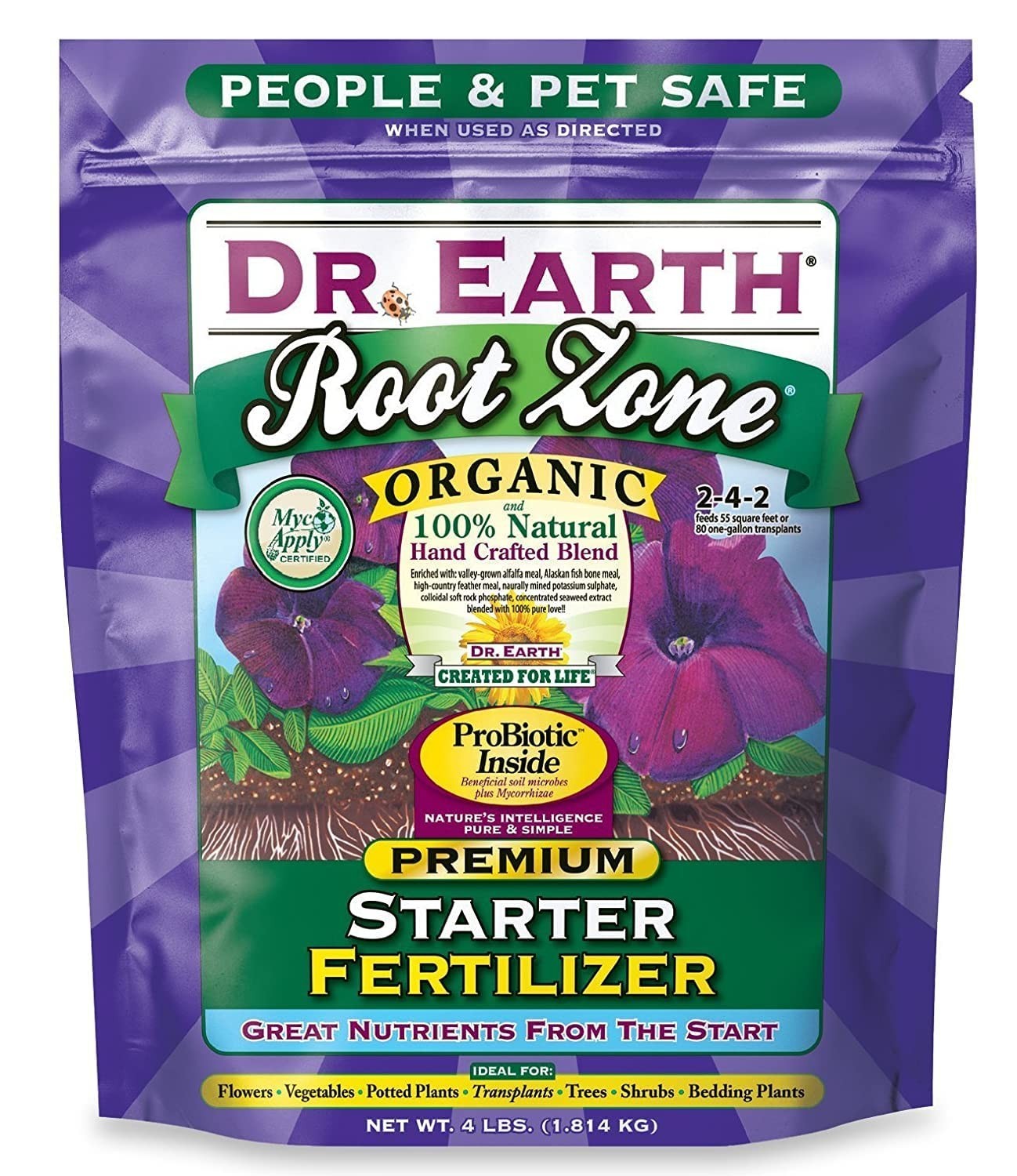 Organic Starter & Transplant Fertilizer, 4 lb – All-Natural Plant Food for Growt