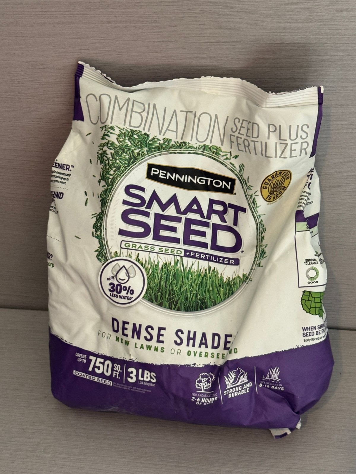 Pennington Grass Seed Dense Shade 3 Lbs Covers 750 Sq Ft Coated Seed Fertilizer