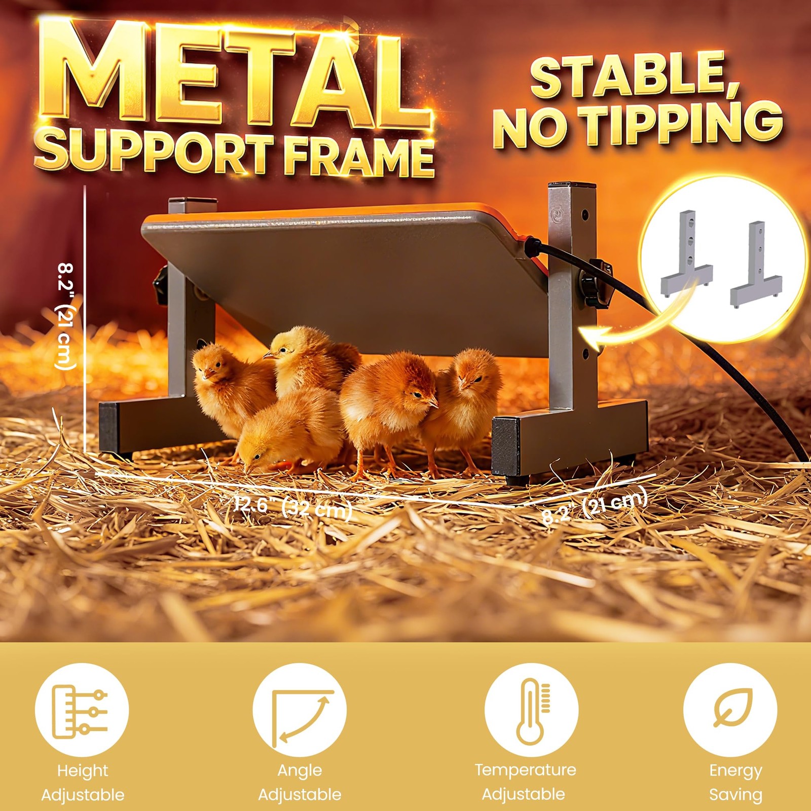 Pettemp Smart Chick Brooder Heater Digital Adjustable Radiant Chicken Coop