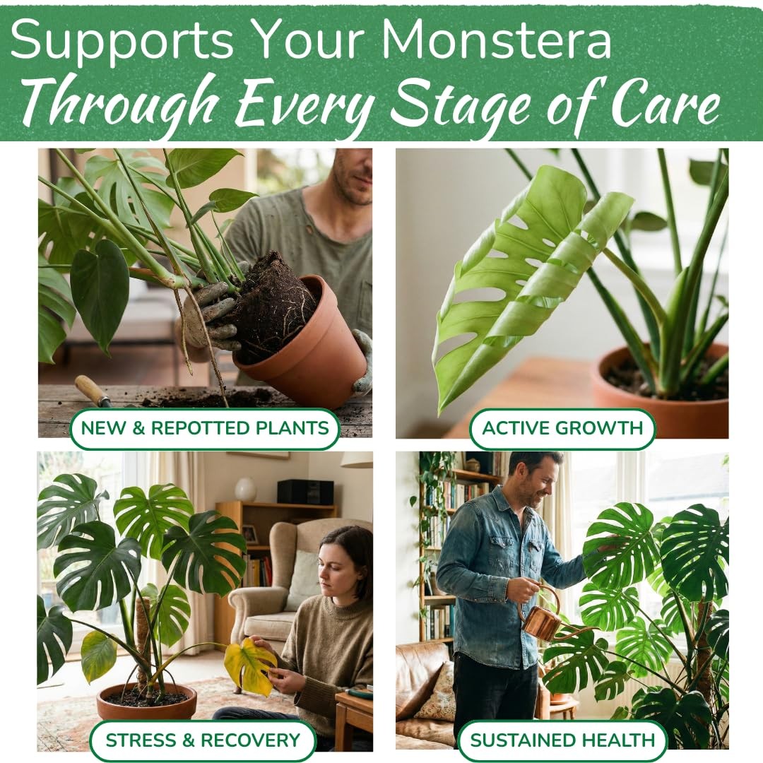 Monstera Plant Food 5-2-3 NPK Liquid Fertilizer for Tropical Plants 8 oz