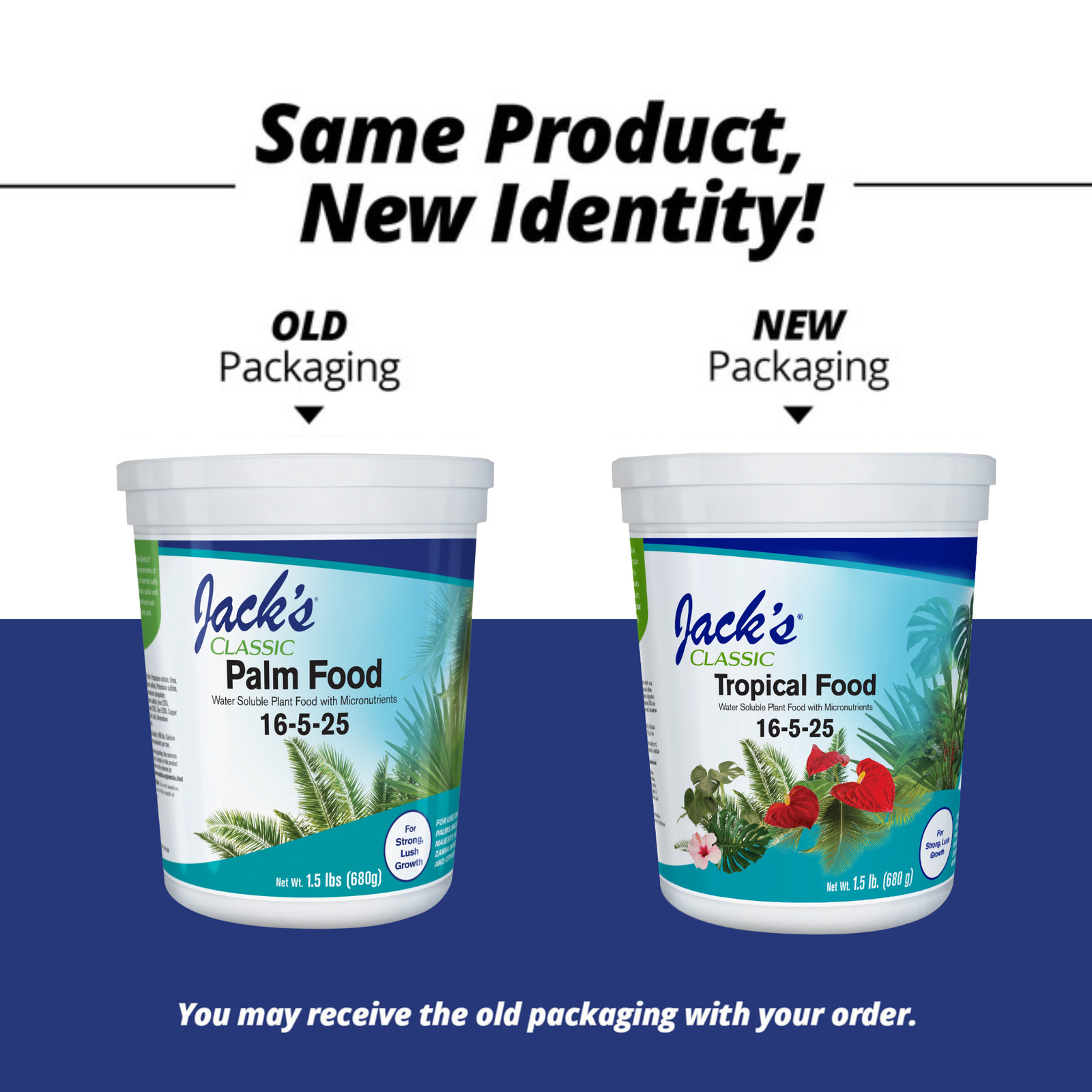 Jack’s Classic 16-5-25 Palm Food Water Soluble Fertilizer, 1.5lbs