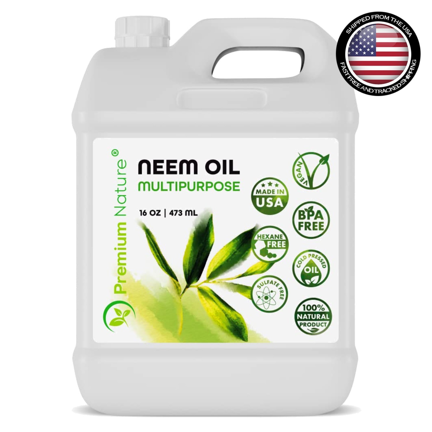 Organic Cold Pressed Neem Oil – 16 oz Multi-Purpose for Skin & Plants