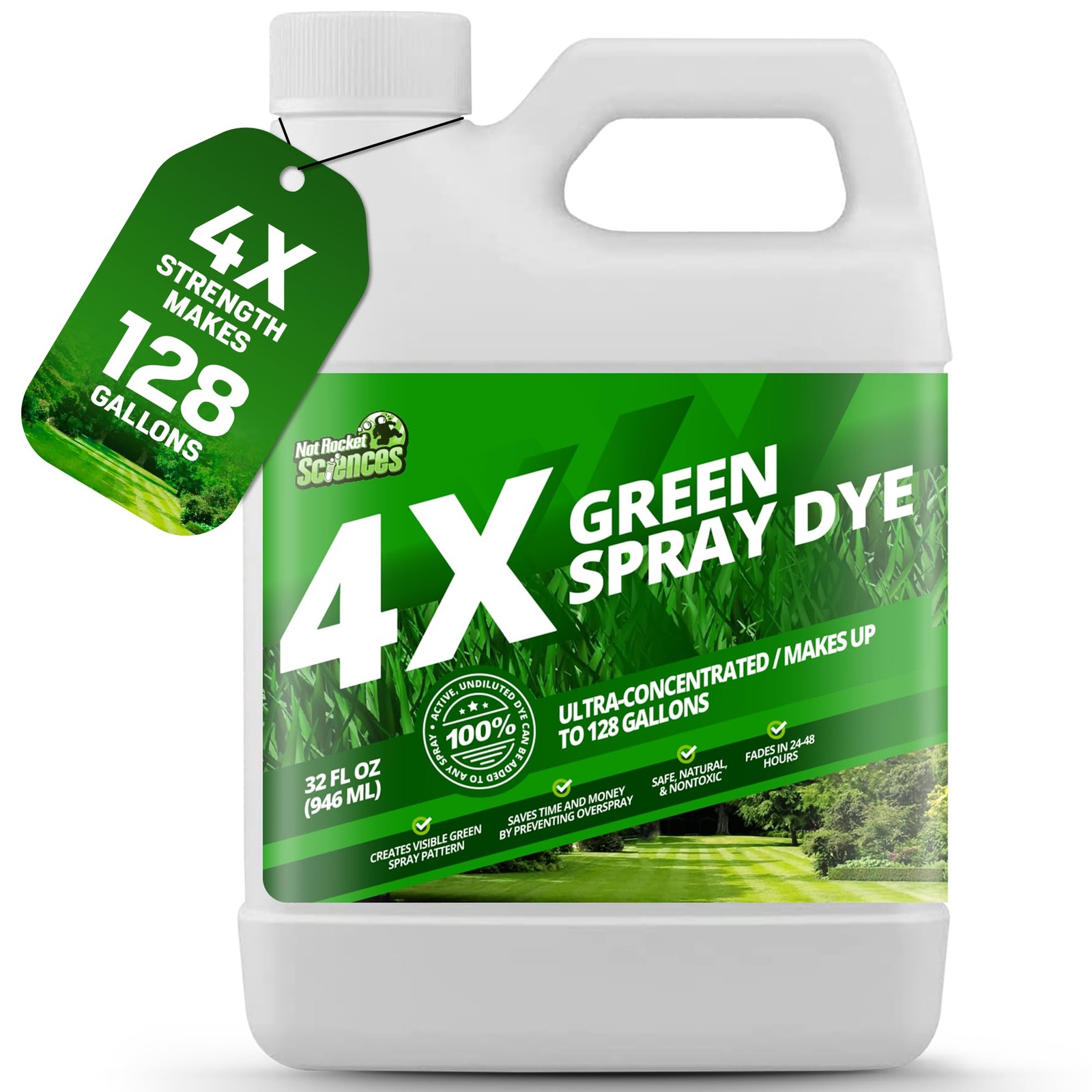 32oz 4X Green Spray Dye – Makes 128 Gallons of Concentrated Spray Pattern Ind…