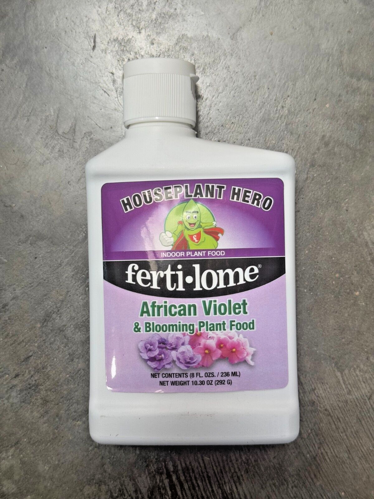 Fertilome Houseplant Hero African Violet & Blooming Plant Fertilizer, 8 fl Oz