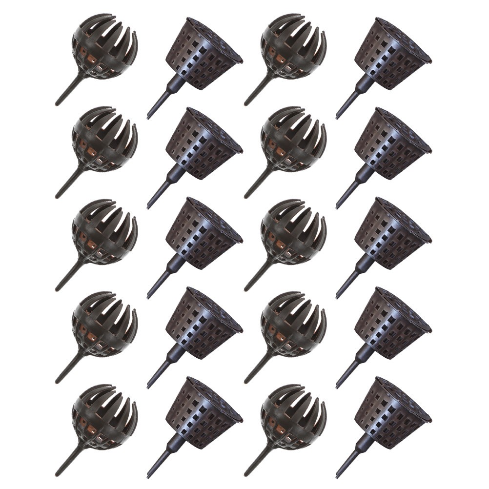 20Pcs Plastic Bonsai Fertilizer Holders for Storage Durable Coffee Color