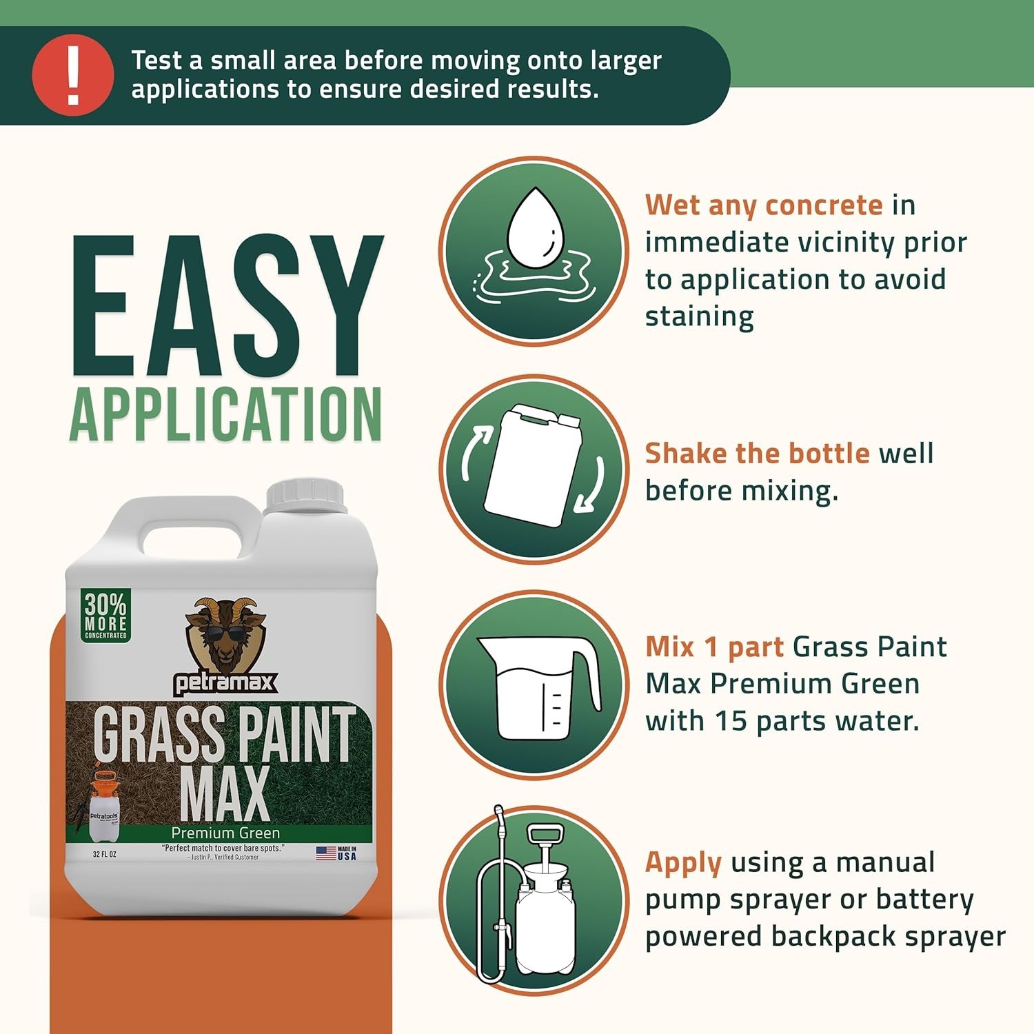 Green Grass Paint – 32 oz Water-Based Spray for Enhanced Turf Care