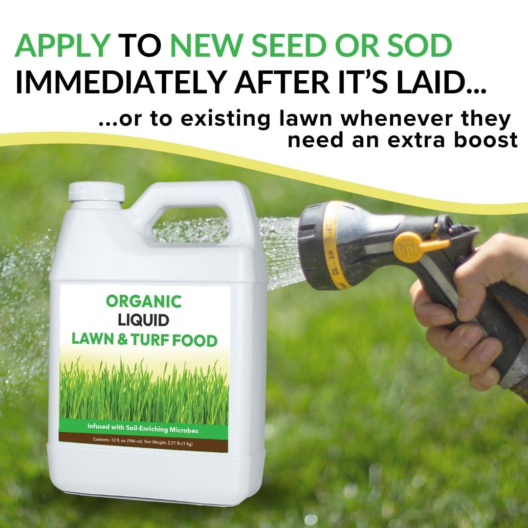 Lawn Revitalizer Liquid Fertilizer 32oz Two Bottles Restores Vibrant Green Color
