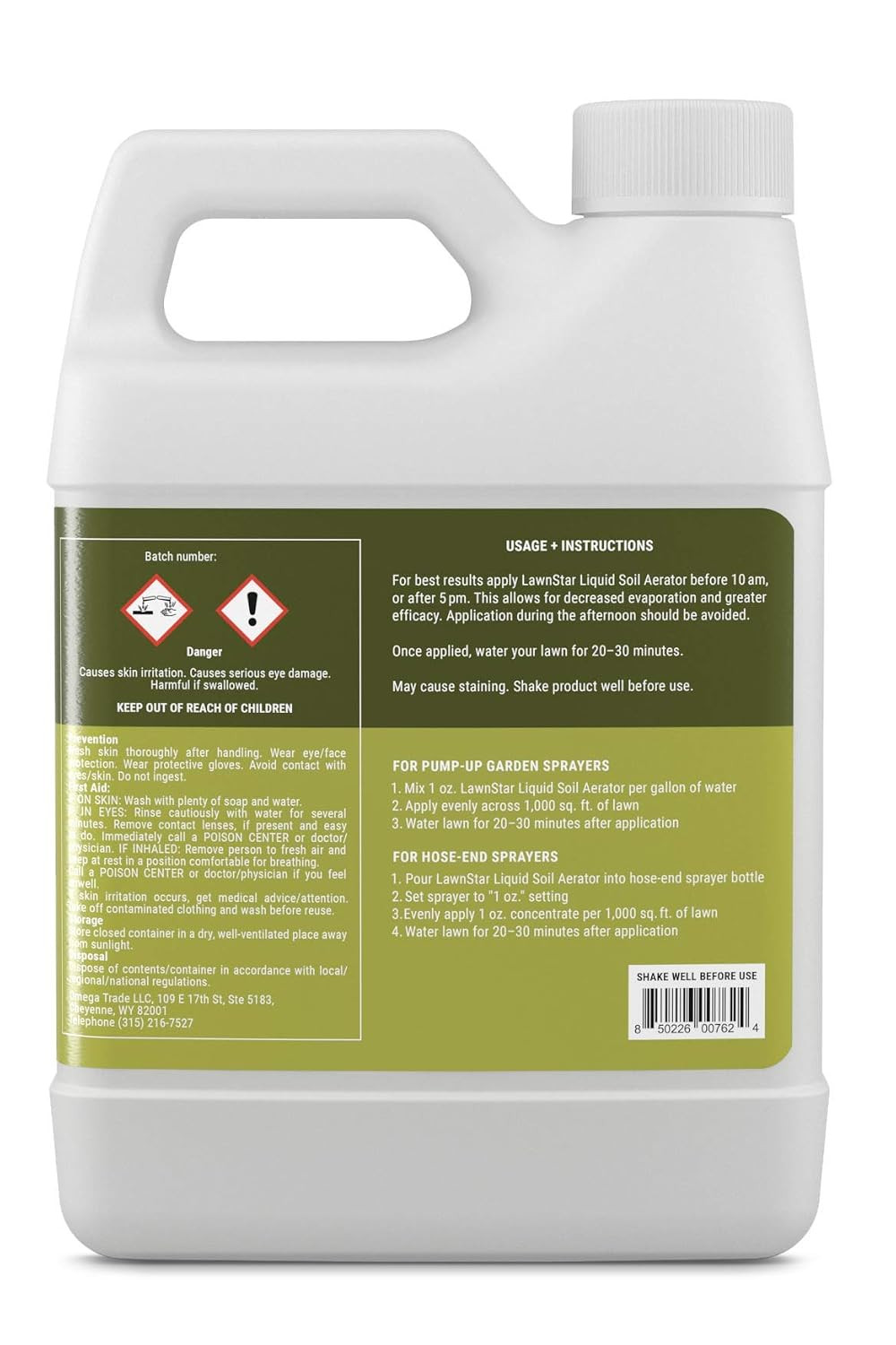 Liquid Lawn Aerator (32 fl oz) – Loosens & Conditions Compacted Soil – Alternati