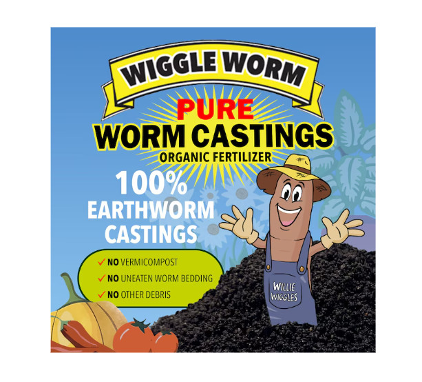 Wiggle Worm Pure Organic Worm Castings – Organic Fertilizer – 30 Pounds
