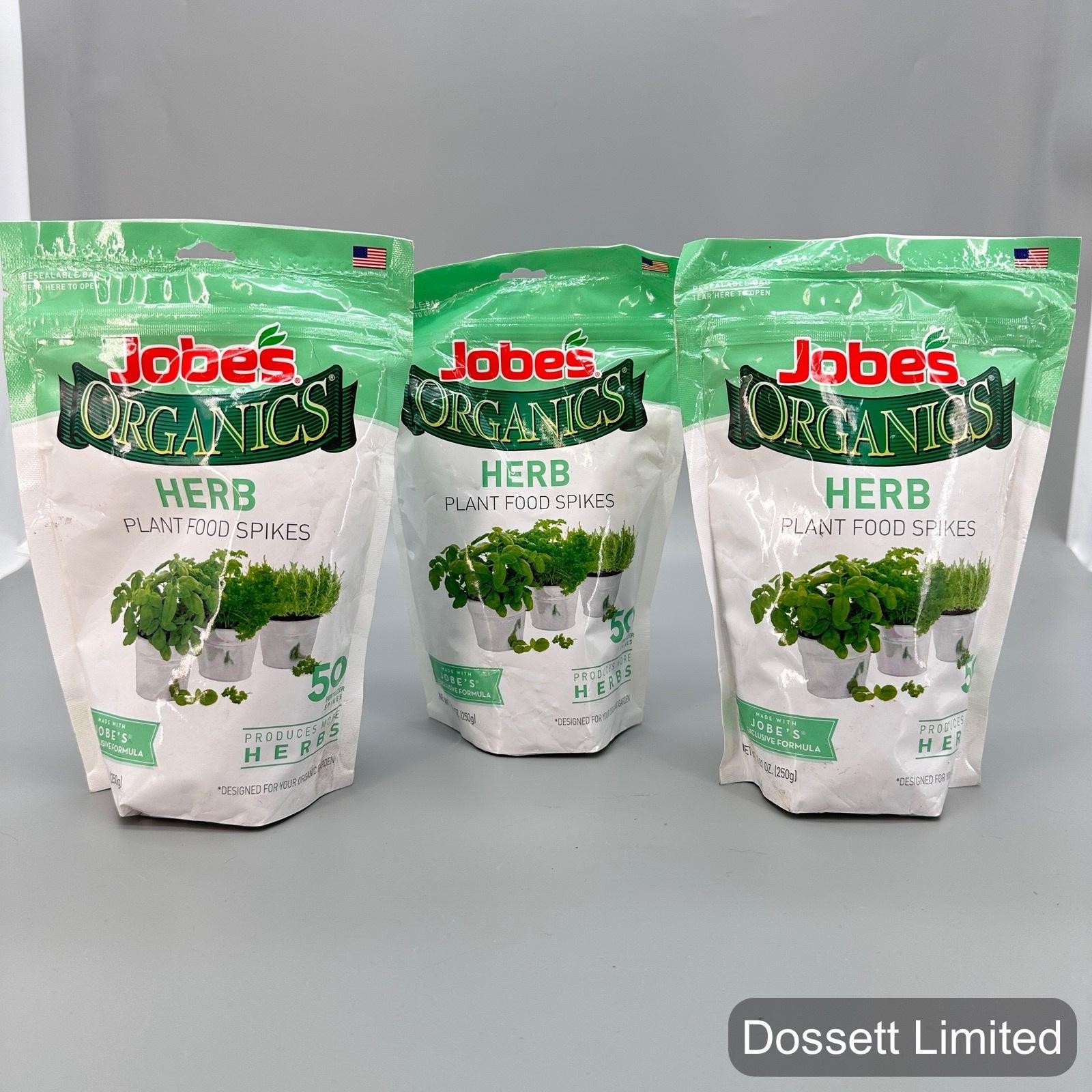 Jobe’s Organics Herb Plant Food Spikes 50 Count Fertilizer Lot Of 3 Bags Garden
