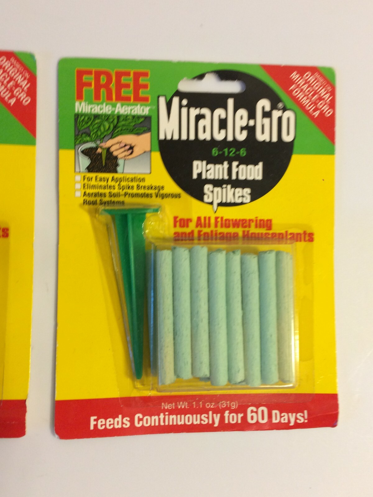 Miracle-Gro Indoor Plant Food Spikes Fertilizer Continuous Feeding 48 Count 2×24