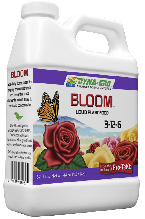 Dyna Gro Bloom 3-12-6 32 oz. Quart Liquid Plant Food Fertilizer Hydroponics grow