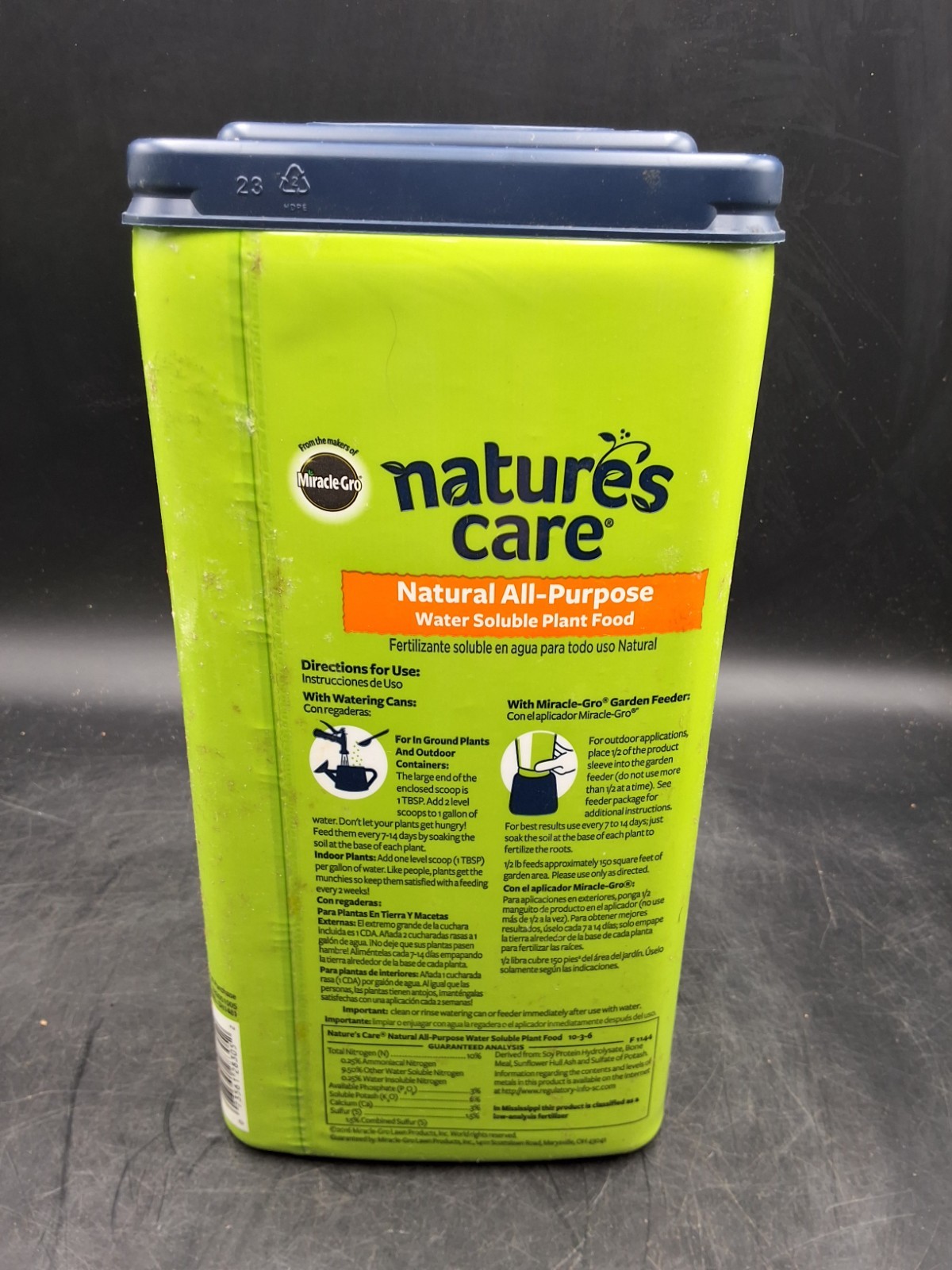 2 Pack Miracle-Gro Nature’s Care All Purpose Water Soluble Powder Plant Food New