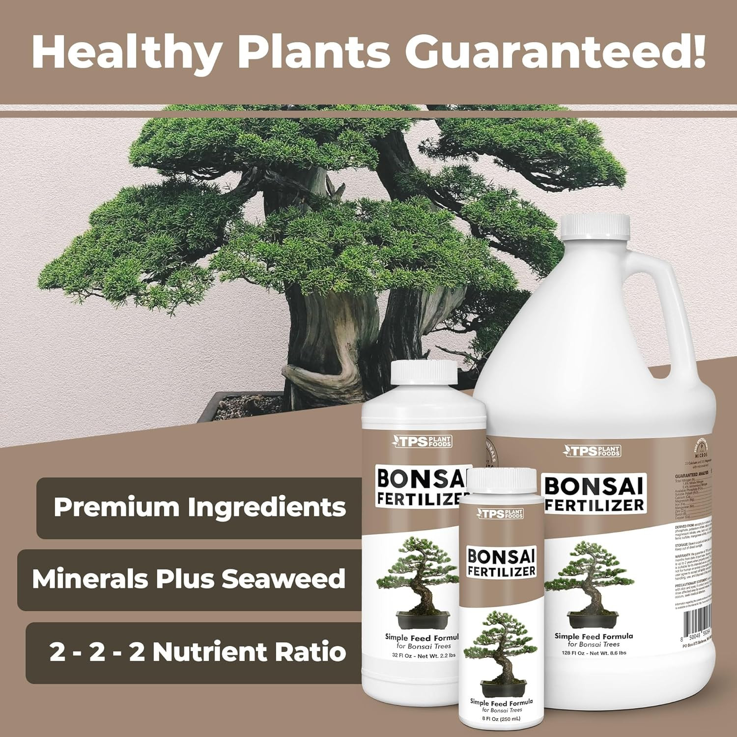 Bonsai Fertilizer for All Bonsai Trees, Great for Root Soaks, Liquid Plant Food
