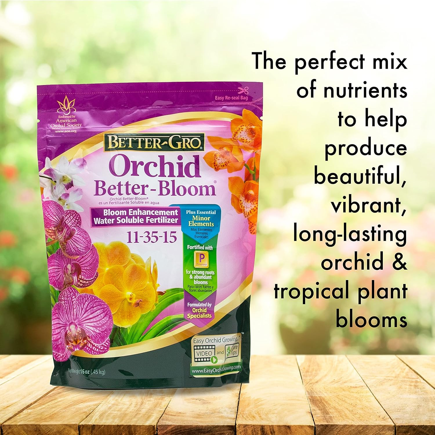 Sun Bulb Company 8305 Better GRO Orchid plus Bloom Booster Fertilizer, 16-Ounce