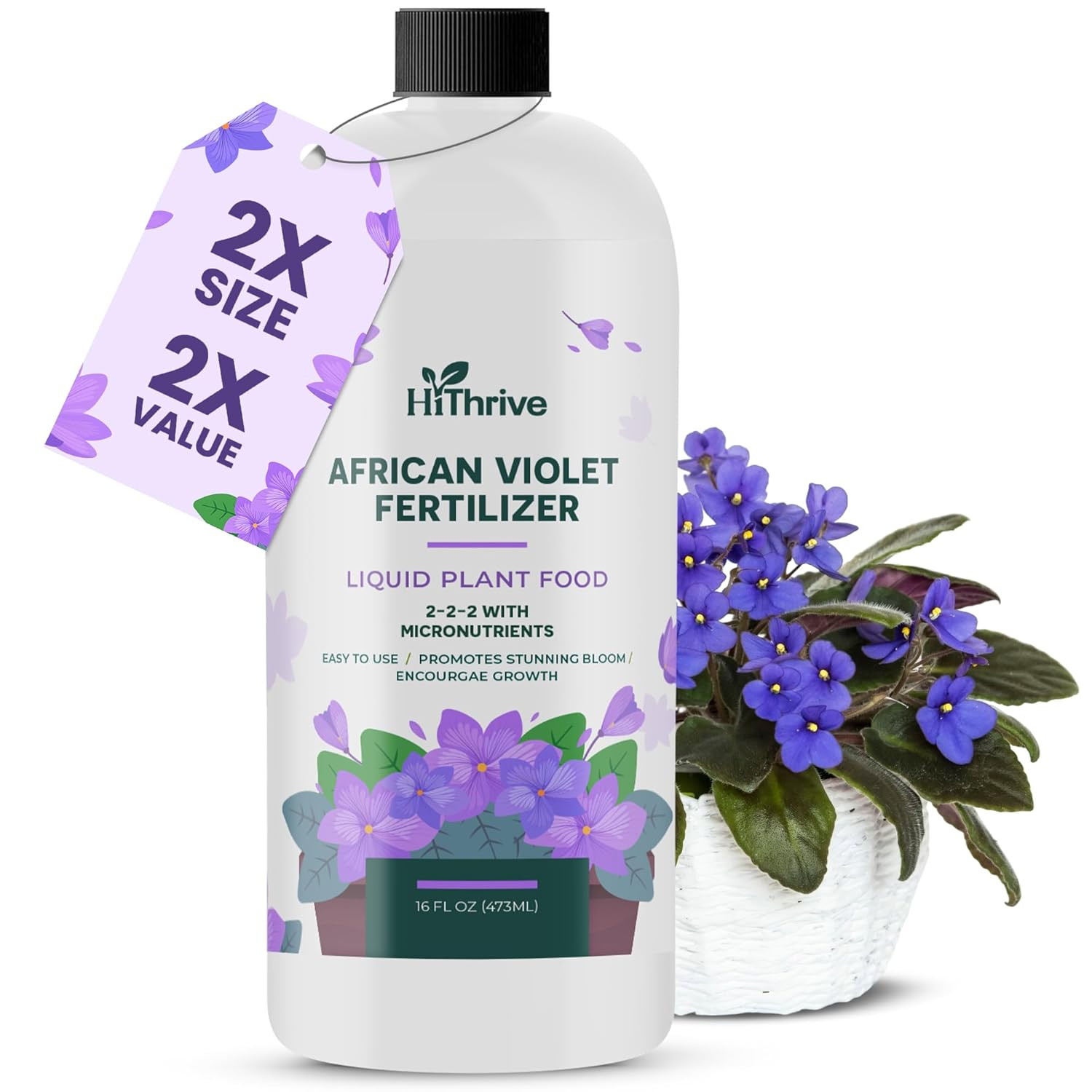 16Oz African Violet Fertilizer for African Violets Live Plants – Makes 24 Gallon