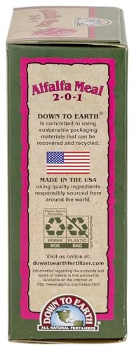 Down To Earth Organic Alfalfa Meal Fertilizer Mix 2-0-1, 0.5 Lb